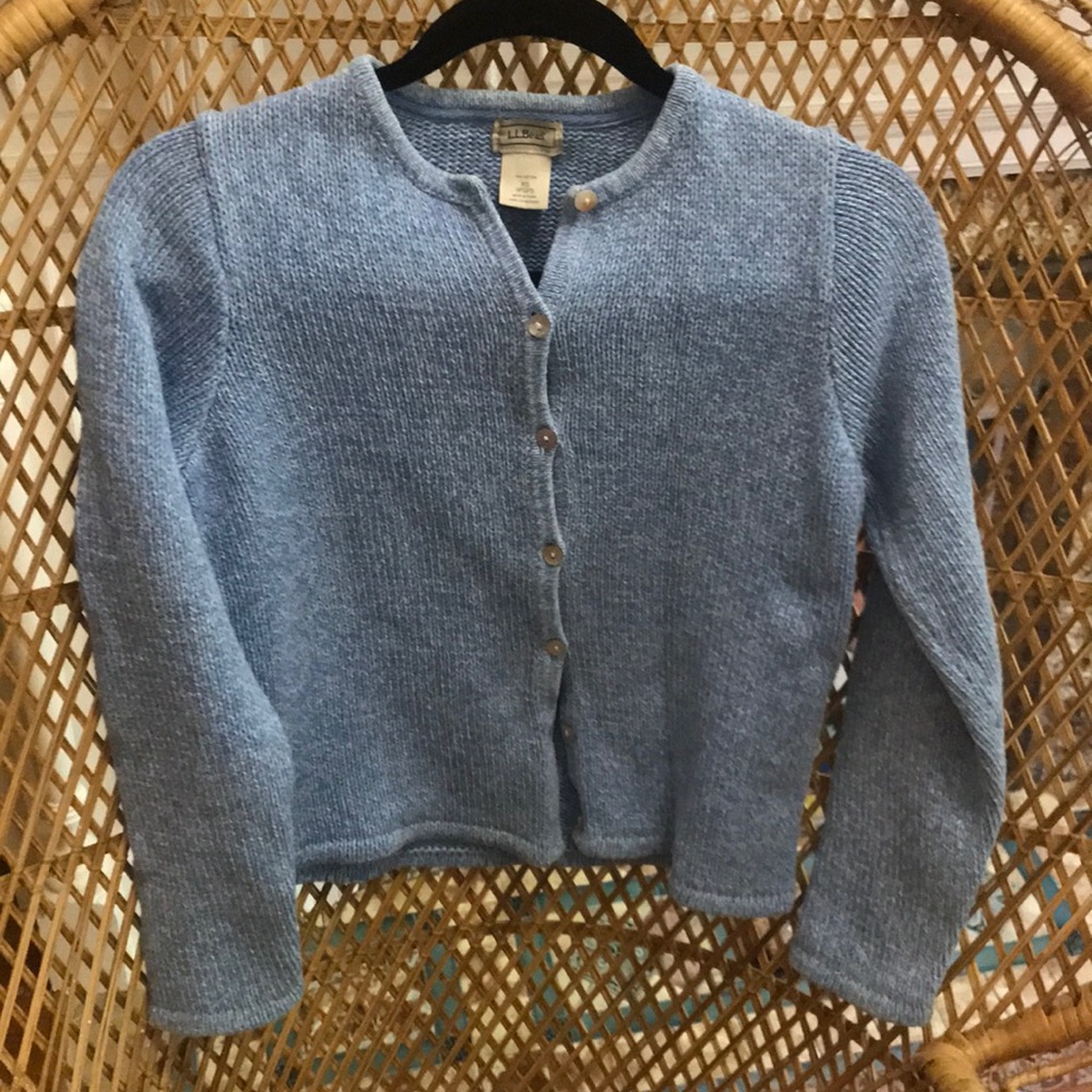 Vintage L.L. Bean knit blue cardigan